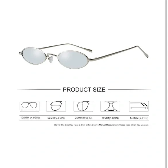 90s Small Oval Sunglasses - Picture 2 of 6